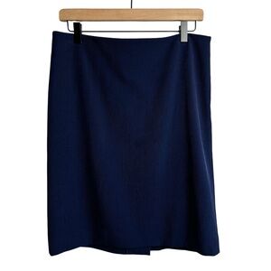 MM LaFleur The Noho Skirt Navy Blue Pencil Skirt Lined Size 8